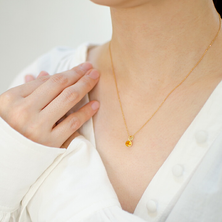 umu -アム- FINE JEWELRY STUIDIOシトリン ペリドット ペンダントトップ 「burrona」pn0863_i3.jpg