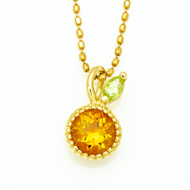 umu -アム- FINE JEWELRY STUIDIOシトリン ペリドット ペンダントトップ 「burrona」pn0863_m.jpg