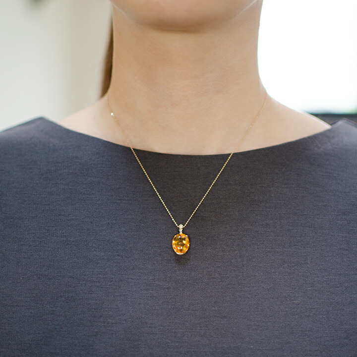 umu -アム- FINE JEWELRY STUIDIOシトリン ダイヤモンド ペンダントトップpn0867_i2.jpg