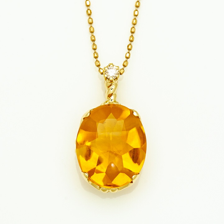 umu -アム- FINE JEWELRY STUIDIOシトリン ダイヤモンド ペンダントトップpn0867_m.jpg
