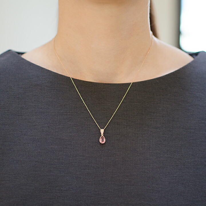 umu -アム- FINE JEWELRY STUIDIOピンクトルマリン ダイヤモンド ペンダントトップ 「pianto」pn0882_i2.jpg