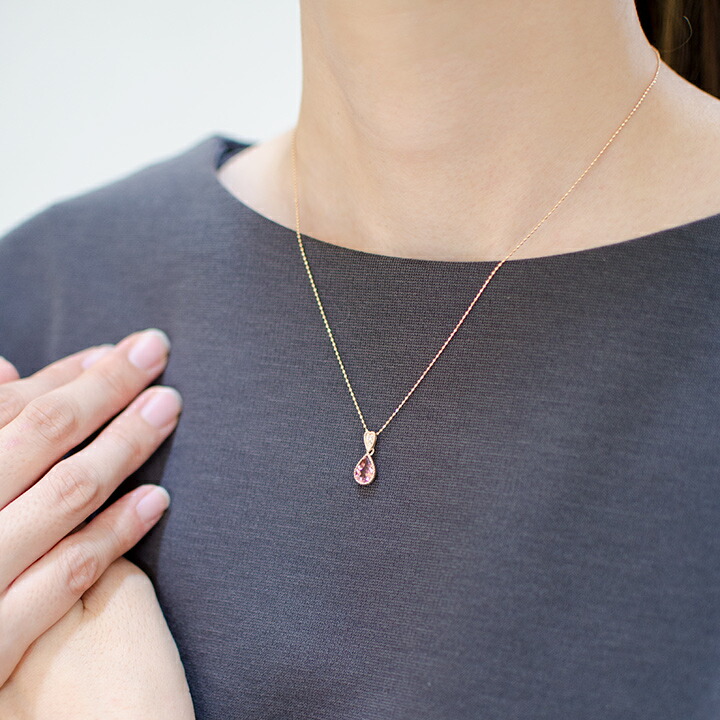 umu -アム- FINE JEWELRY STUIDIOピンクトルマリン ダイヤモンド ペンダントトップ 「pianto」pn0882_i3.jpg