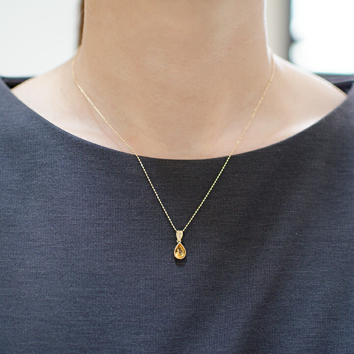 umu -アム- FINE JEWELRY STUIDIOシトリン ダイヤモンド ペンダントトップ 「pianto」pn0883_i2.jpg