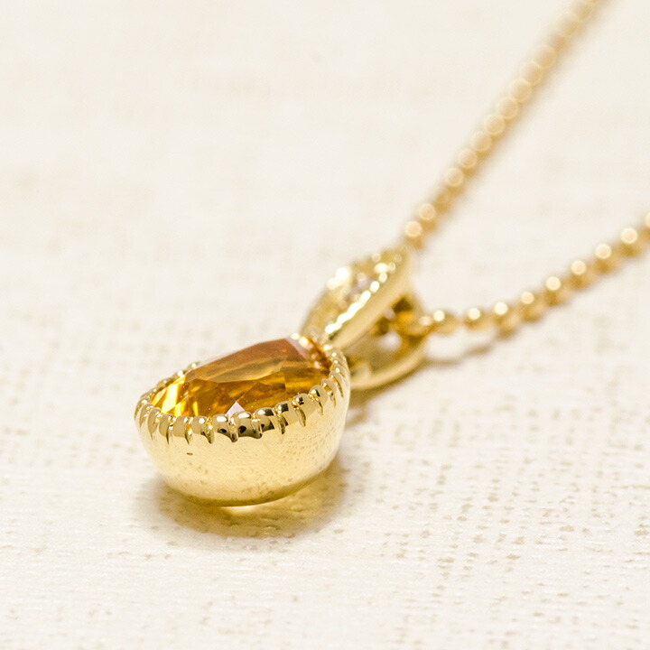 umu -アム- FINE JEWELRY STUIDIOシトリン ダイヤモンド ペンダントトップ 「pianto」pn0883_kanban2.jpg