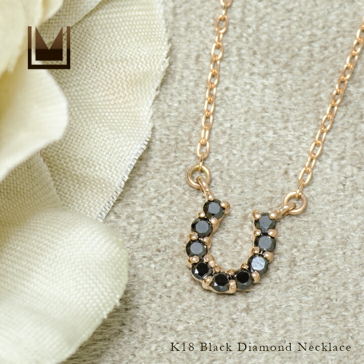 umu -アム- FINE JEWELRY STUIDIOブラックダイヤモンド ホースシュー ネックレス 「fortuna」pn0889_1.jpg