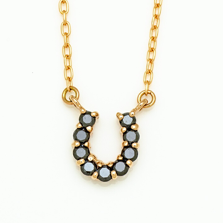 umu -アム- FINE JEWELRY STUIDIOブラックダイヤモンド ホースシュー ネックレス 「fortuna」pn0889_m.jpg