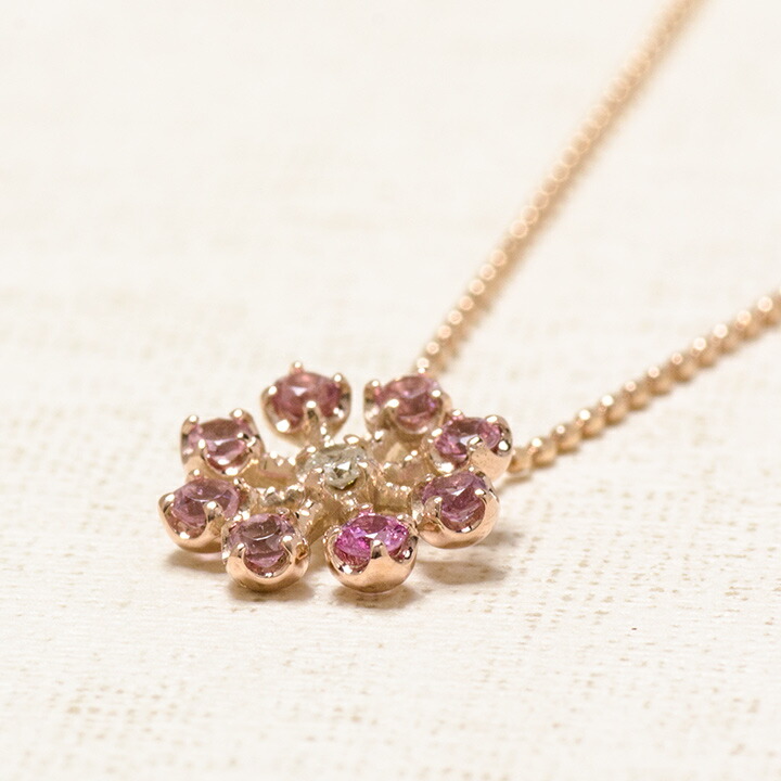 umu -アム- FINE JEWELRY STUIDIOピンクサファイア ダイヤモンド ペンダントトップ 「luce」pn0904_kanban2.jpg