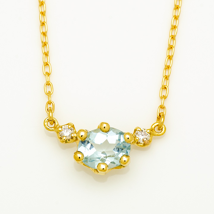 umu -アム- FINE JEWELRY STUIDIOK18 アクアマリン ダイヤモンド ネックレス 「sovrana」pn0906_m.jpg