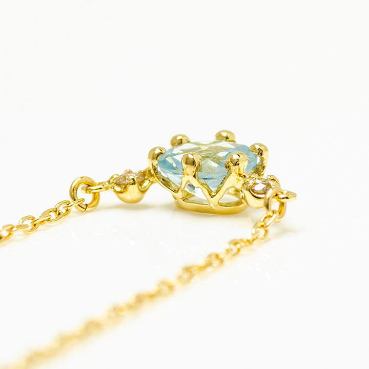 umu -アム- FINE JEWELRY STUIDIOK18 アクアマリン ダイヤモンド ネックレス 「sovrana」pn0906_s.jpg