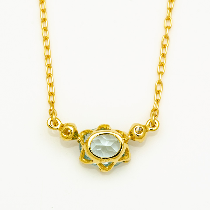 umu -アム- FINE JEWELRY STUIDIOK18 アクアマリン ダイヤモンド ネックレス 「sovrana」pn0906_u.jpg