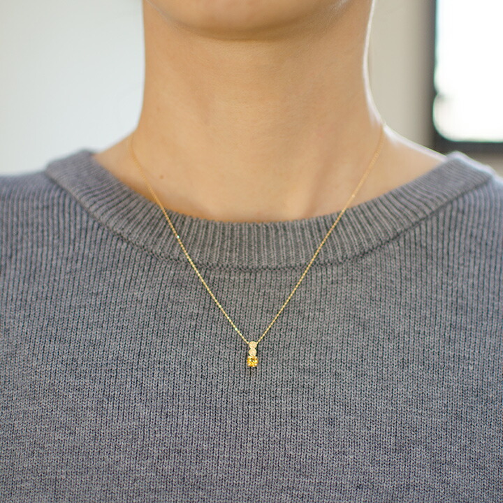umu -アム- FINE JEWELRY STUIDIOシトリン バラモチーフ ペンダントトップ 「rosa」pn0908_i2.jpg
