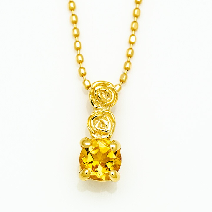 umu -アム- FINE JEWELRY STUIDIOシトリン バラモチーフ ペンダントトップ 「rosa」pn0908_m.jpg
