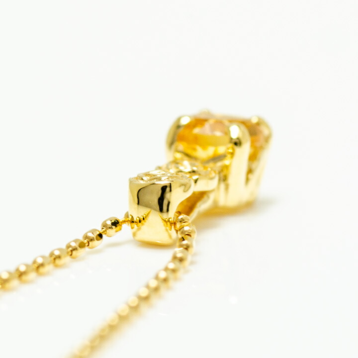 umu -アム- FINE JEWELRY STUIDIOシトリン バラモチーフ ペンダントトップ 「rosa」pn0908_s.jpg