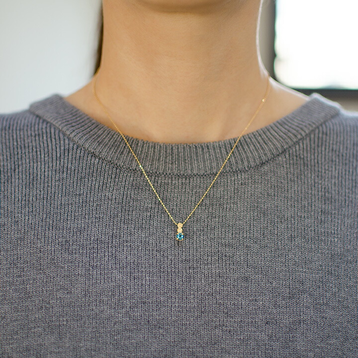 umu -アム- FINE JEWELRY STUIDIOロンドンブルートパーズ バラ ペンダントトップ 「rosa」pn0909_i2.jpg