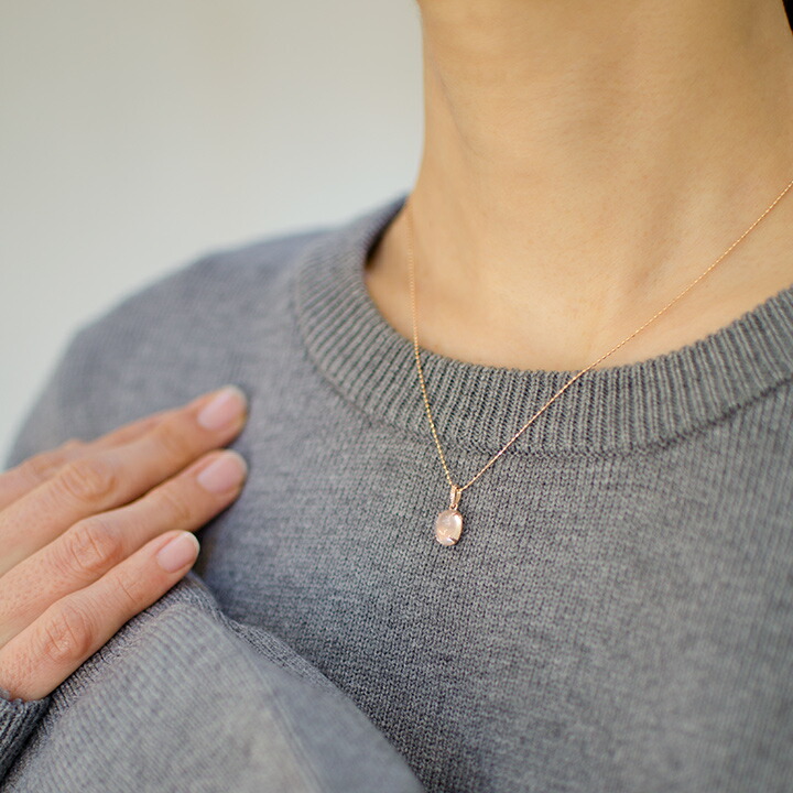 umu -アム- FINE JEWELRY STUIDIOローズクォーツ ペンダントトップ 「bagliore」pn0912_i3.jpg