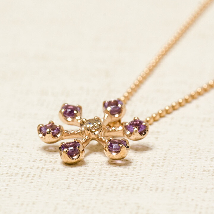 umu -アム- FINE JEWELRY STUIDIOライトカラーアメシスト ダイヤ ペンダントトップ 「neve」pn0919_kanban2.jpg