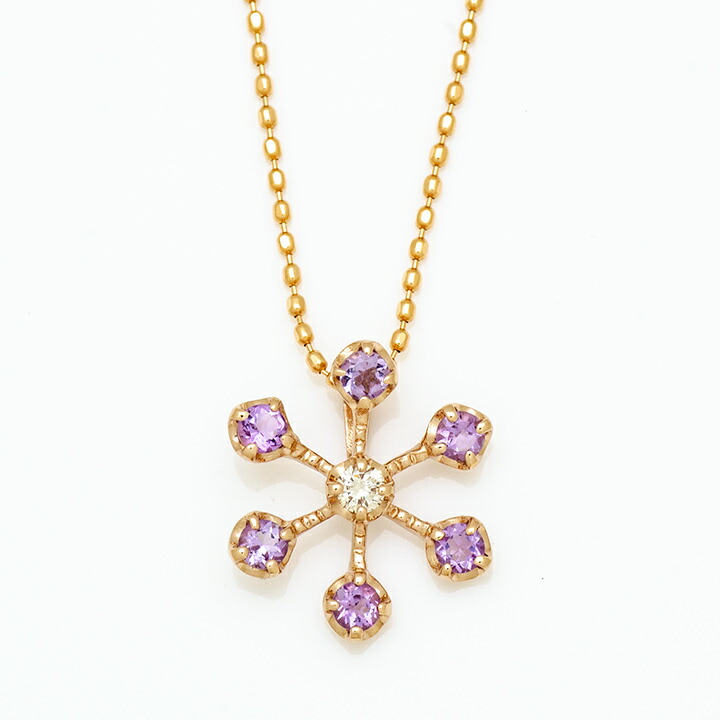 umu -アム- FINE JEWELRY STUIDIOライトカラーアメシスト ダイヤ ペンダントトップ 「neve」pn0919_m.jpg