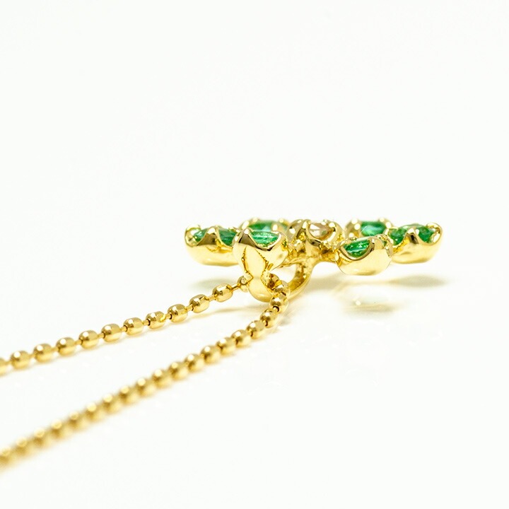 umu -アム- FINE JEWELRY STUIDIOK18 エメラルド ダイヤモンド ペンダントトップ 「neve」pn0920_s.jpg
