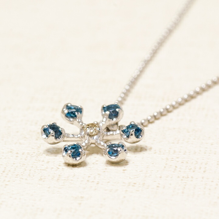 umu -アム- FINE JEWELRY STUIDIOロンドンブルートパーズ ダイヤ ペンダントトップ 「neve」pn0921_kanban2.jpg