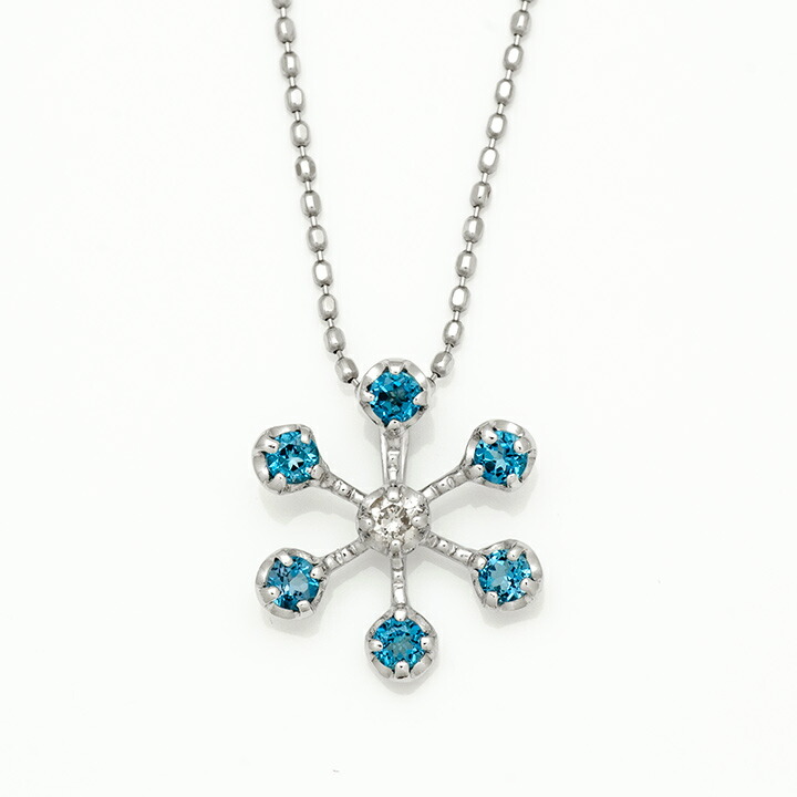 umu -アム- FINE JEWELRY STUIDIOロンドンブルートパーズ ダイヤ ペンダントトップ 「neve」pn0921_m.jpg