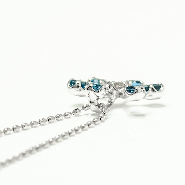 umu -アム- FINE JEWELRY STUIDIOロンドンブルートパーズ ダイヤ ペンダントトップ 「neve」pn0921_s.jpg