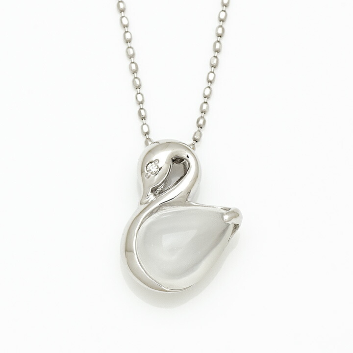 umu -アム- FINE JEWELRY STUIDIOムーンストーン ダイヤ スワンモチーフ ペンダントトップpn0924_m.jpg