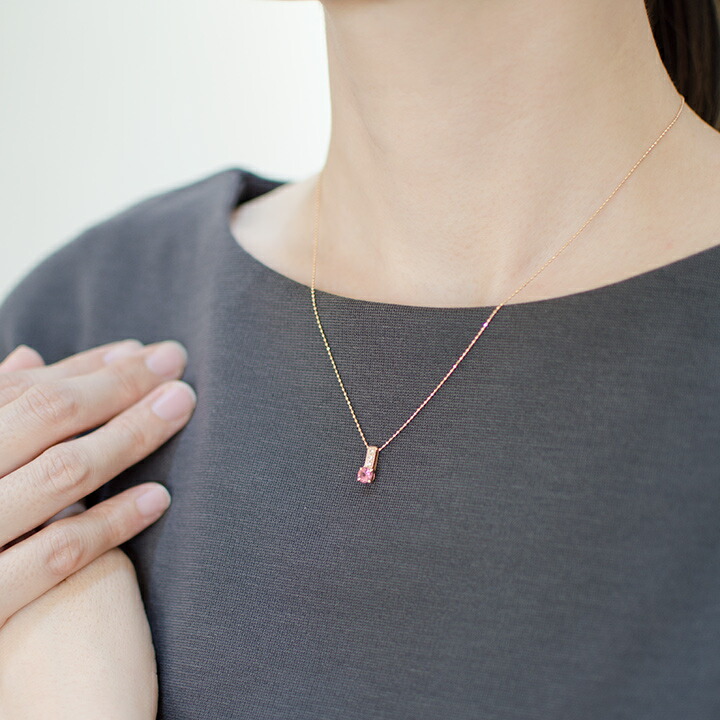 umu -アム- FINE JEWELRY STUIDIOピンクトルマリン ダイヤ ペンダントトップ 「fiorito」pn0931_i3.jpg
