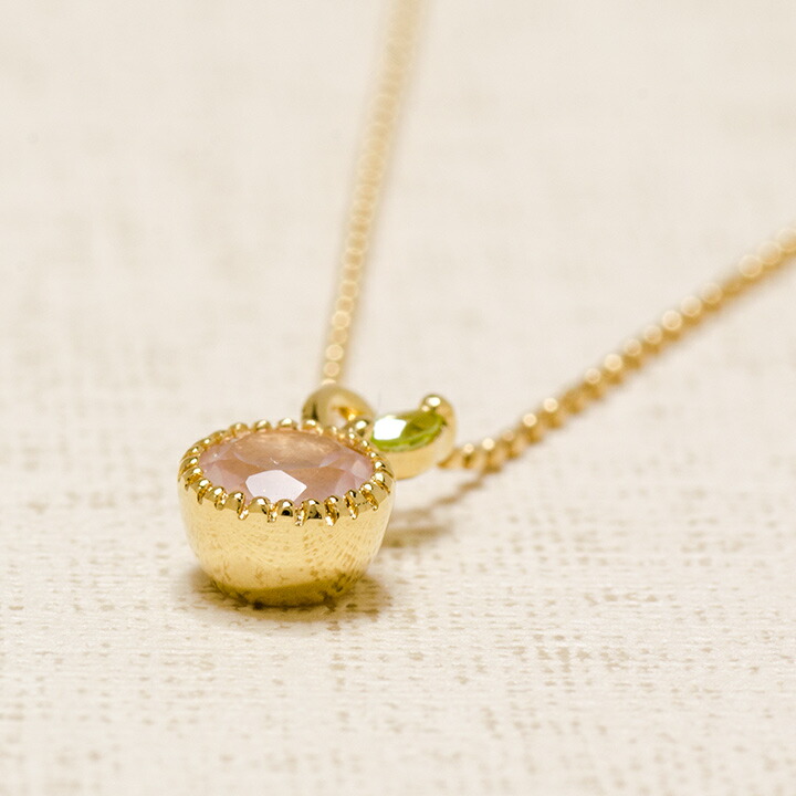 umu -アム- FINE JEWELRY STUIDIOローズクォーツ ペリドット ペンダントトップ 「burrona」pn0932_kanban2.jpg