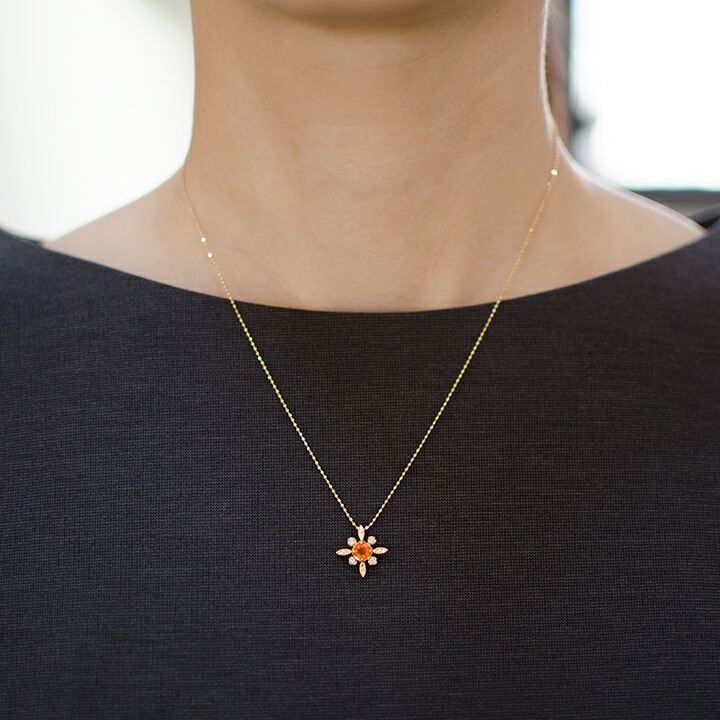 umu -アム- FINE JEWELRY STUIDIOファイアオパール ダイヤ ペンダントトップ 「solare」pn0933_i2.jpg