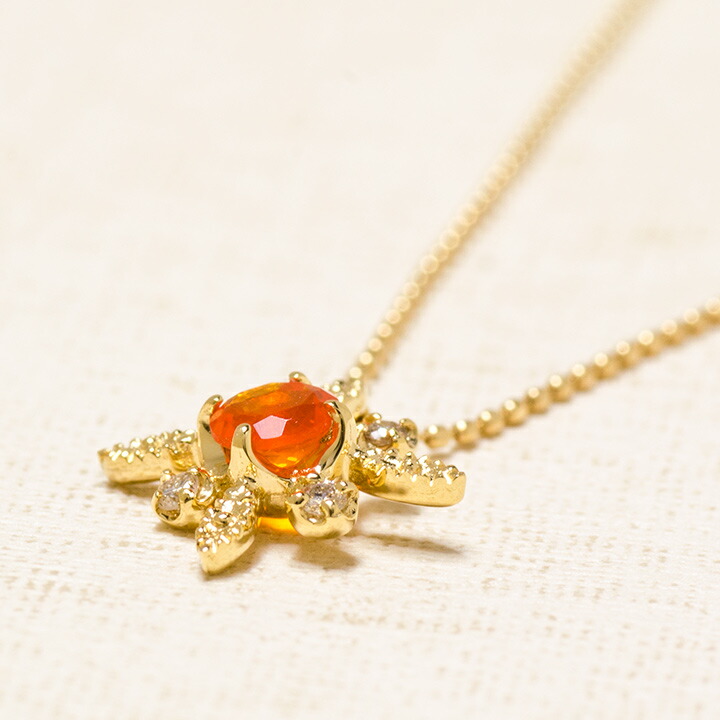 umu -アム- FINE JEWELRY STUIDIOファイアオパール ダイヤ ペンダントトップ 「solare」pn0933_kanban2.jpg
