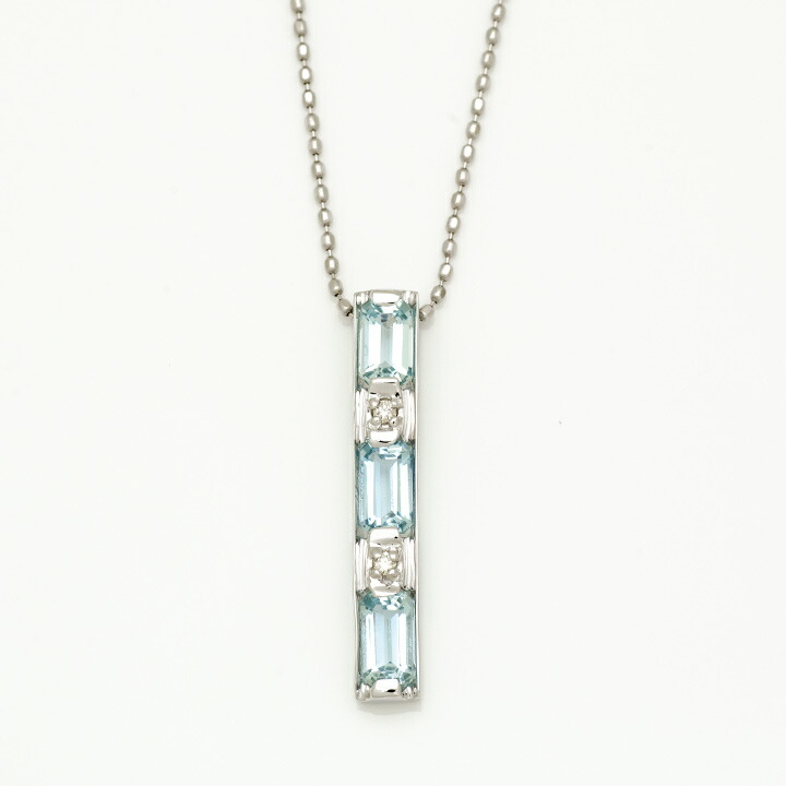 umu -アム- FINE JEWELRY STUIDIOアクアマリン ダイヤモンド ペンダントトップ 「lucente」pn0937_m.jpg