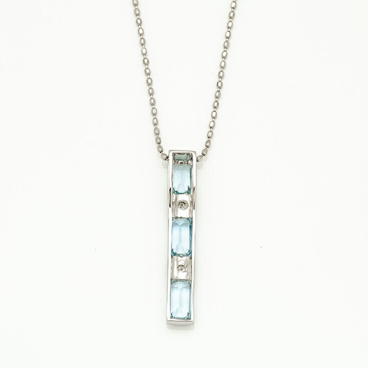 umu -アム- FINE JEWELRY STUIDIOアクアマリン ダイヤモンド ペンダントトップ 「lucente」pn0937_u.jpg