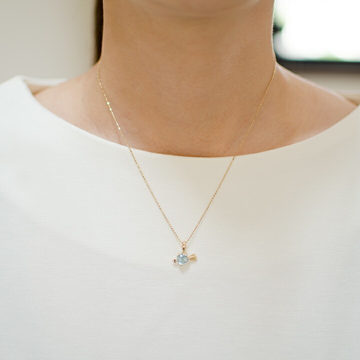 umu -アム- FINE JEWELRY STUIDIOブルートパーズ ハートアローモチーフ ペンダントトップpn0939_i2.jpg