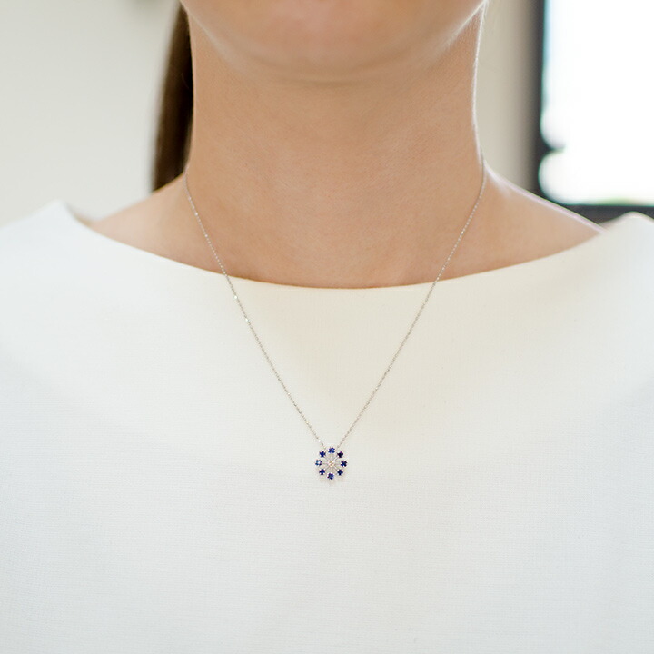 umu -アム- FINE JEWELRY STUIDIOブルーサファイア ダイヤモンド ペンダントトップ 「luce」pn0941_i2.jpg