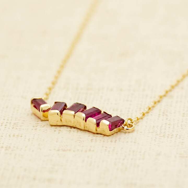 umu -アム- FINE JEWELRY STUIDIOバゲット ルビー ネックレス 「melegrane」pn0947_kanban2.jpg