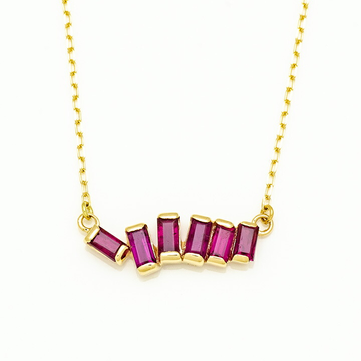 umu -アム- FINE JEWELRY STUIDIOバゲット ルビー ネックレス 「melegrane」pn0947_m.jpg