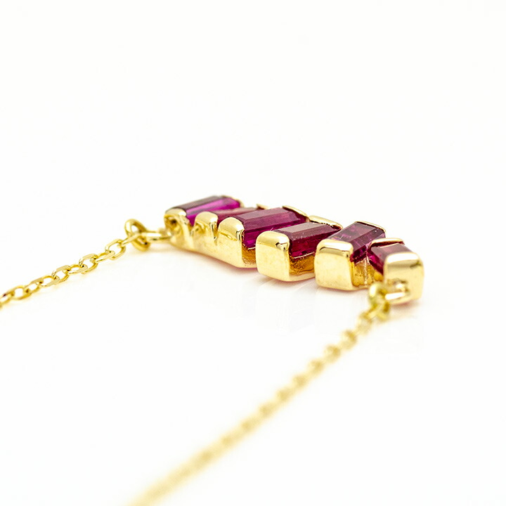 umu -アム- FINE JEWELRY STUIDIOバゲット ルビー ネックレス 「melegrane」pn0947_s.jpg