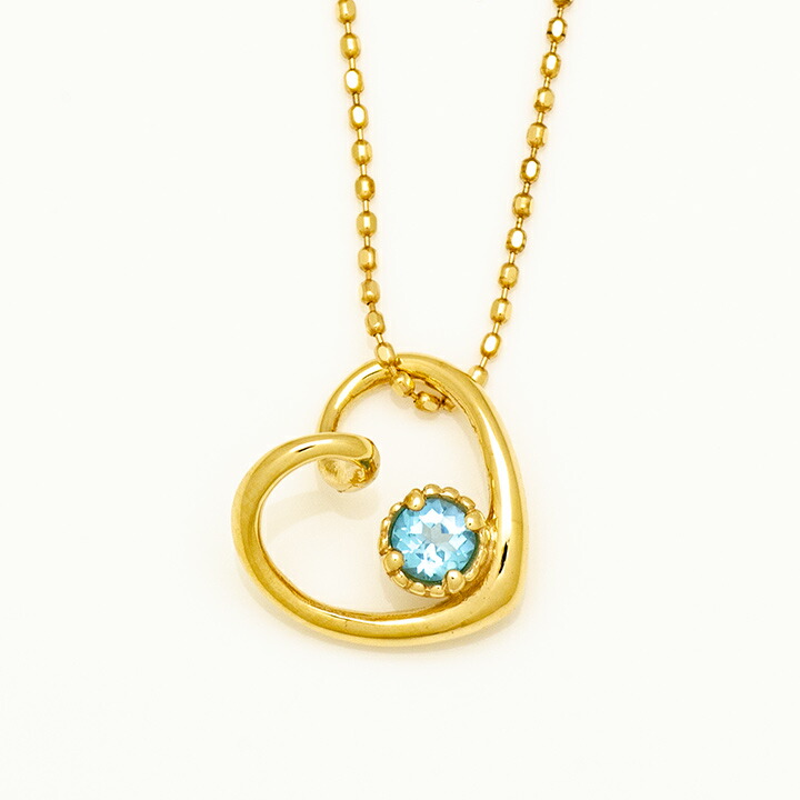 umu -アム- FINE JEWELRY STUIDIOブルートパーズ オープンハート ペンダントトップ 「molla」pn0952_m.jpg