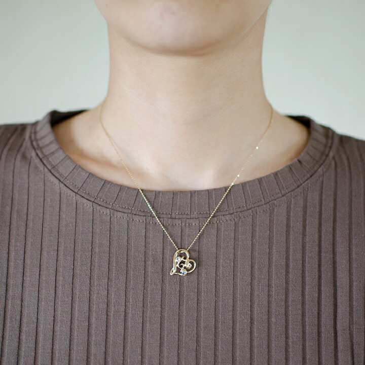 umu -アム- FINE JEWELRY STUIDIOアクアマリン オープンハート ペンダントトップpn0953_i2.jpg