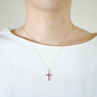 umu -アム- FINE JEWELRY STUIDIOアメシスト クロスモチーフ ペンダントトップpn0954_i2.jpg