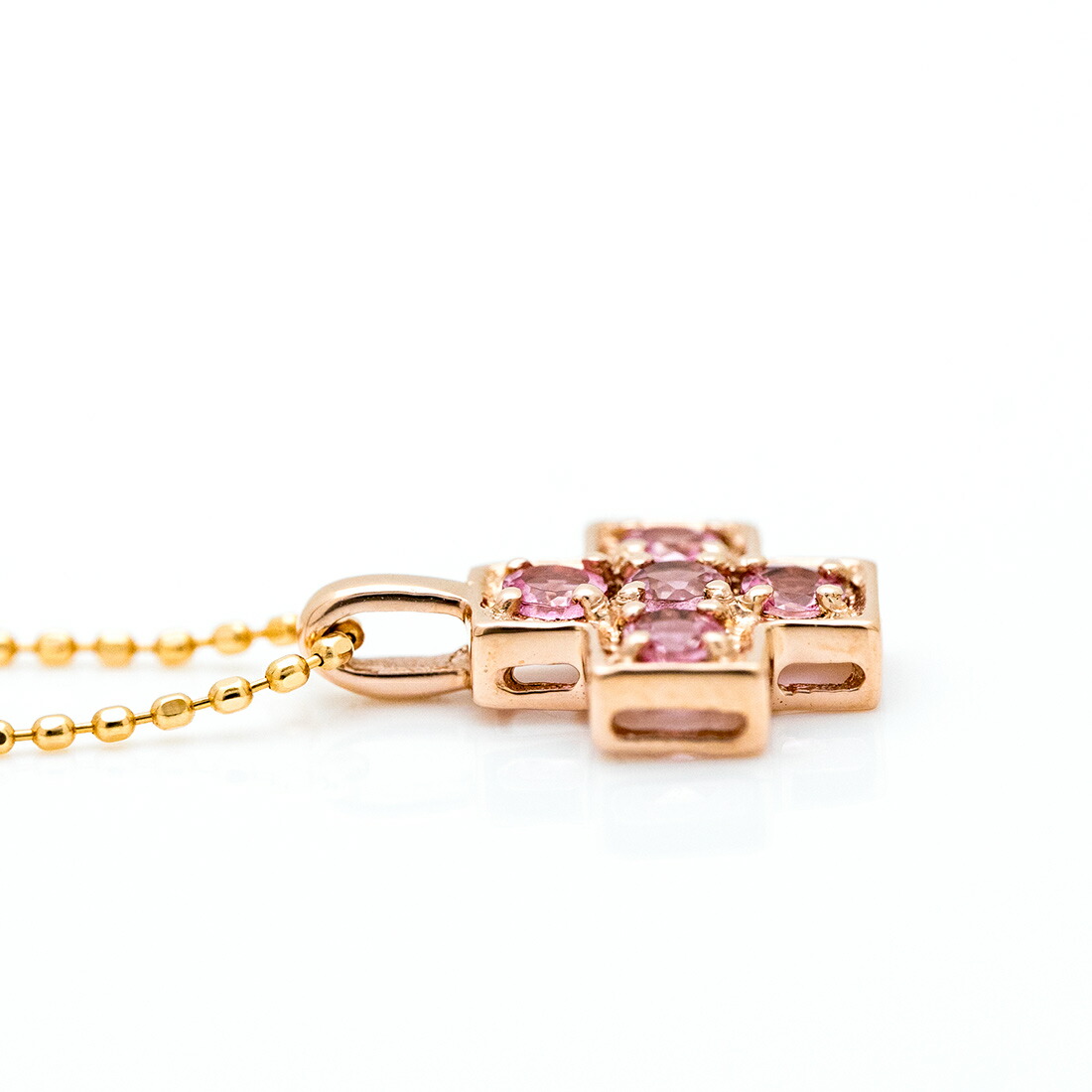 umu -アム- FINE JEWELRY STUIDIOピンクトルマリン クロスモチーフ ペンダントトップpn0978_s.jpg