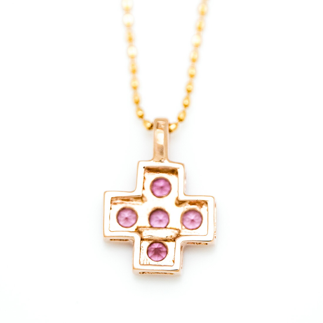 umu -アム- FINE JEWELRY STUIDIOピンクトルマリン クロスモチーフ ペンダントトップpn0978_u.jpg