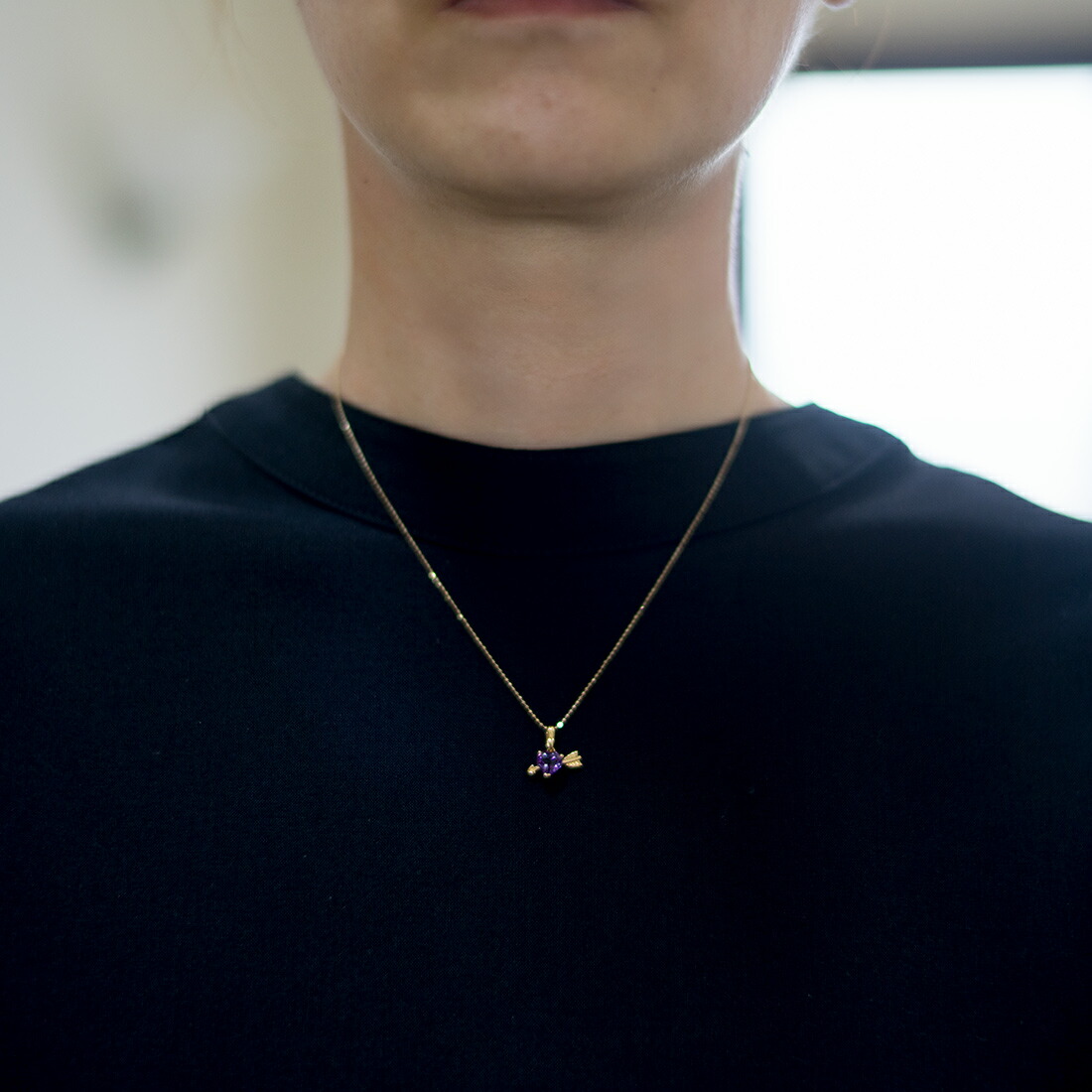 umu -アム- FINE JEWELRY STUIDIOアメシスト ハートアローモチーフ ペンダントトップpn0979_i2.jpg