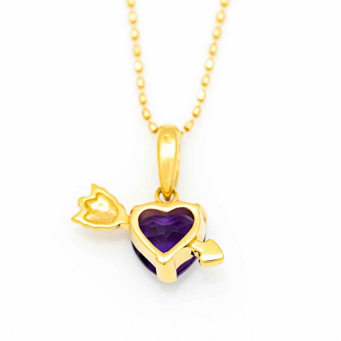 umu -アム- FINE JEWELRY STUIDIOアメシスト ハートアローモチーフ ペンダントトップpn0979_u.jpg