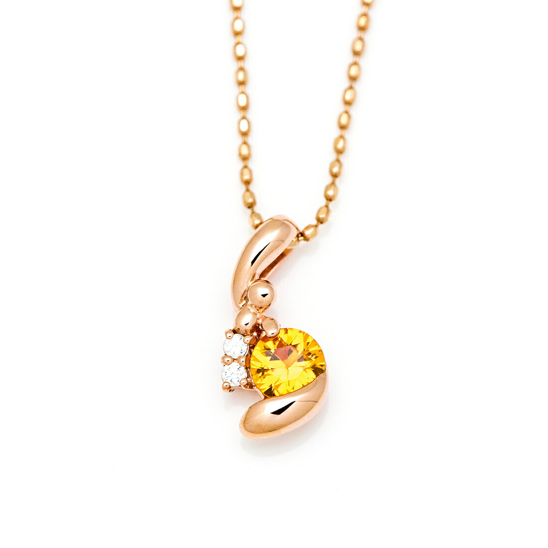 umu -アム- FINE JEWELRY STUIDIOオレンジサファイア ダイヤモンド ペンダントトップpn0989_m.jpg