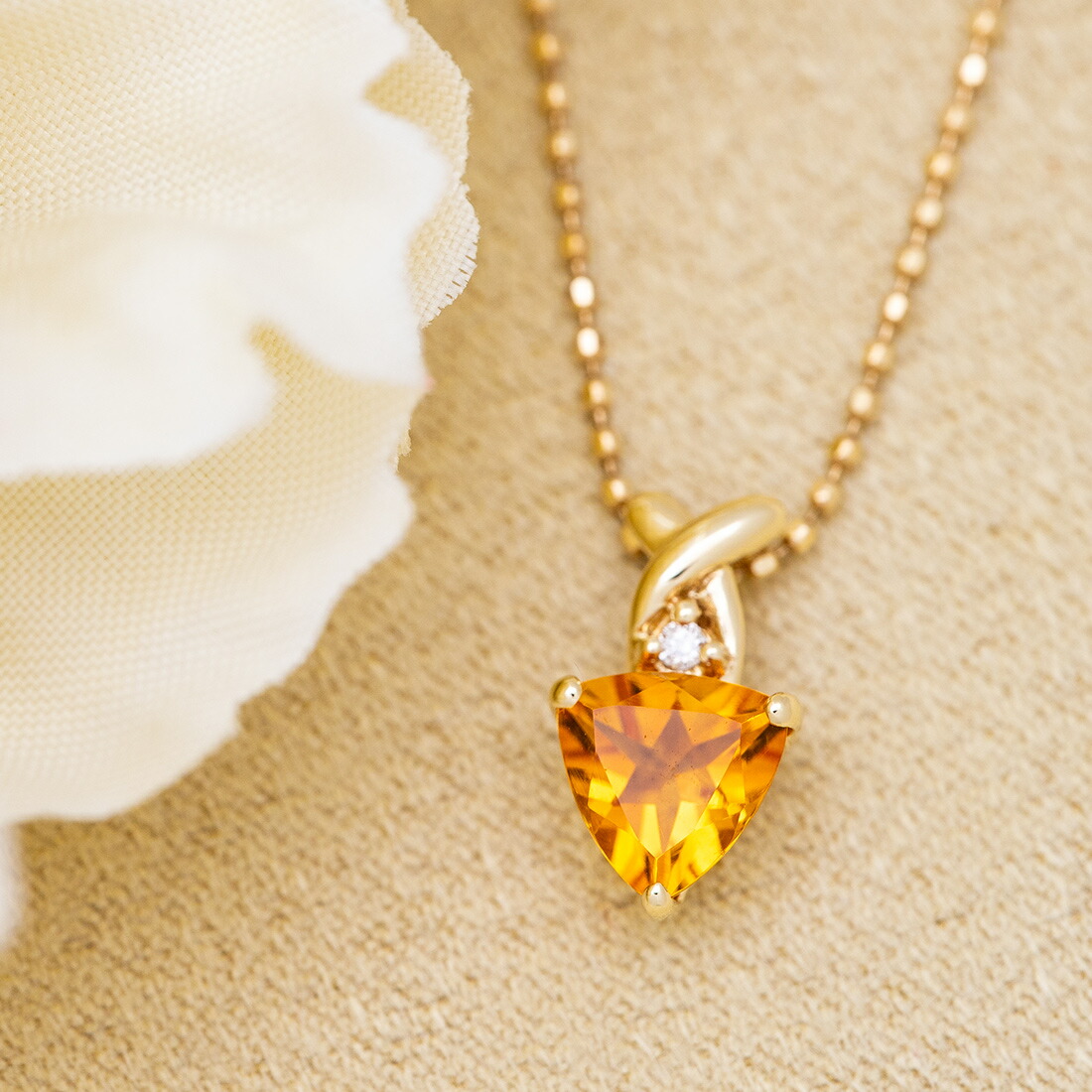umu -アム- FINE JEWELRY STUIDIOシトリン ダイヤモンド ペンダントトップ 「borda」pn1000_1.jpg