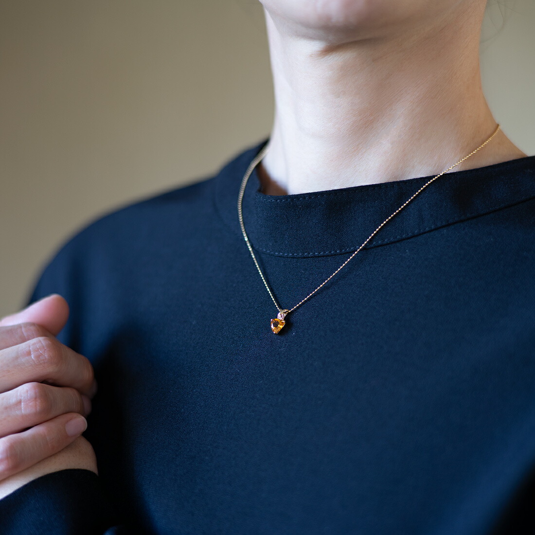 umu -アム- FINE JEWELRY STUIDIOシトリン ダイヤモンド ペンダントトップ 「borda」pn1000_i3.jpg