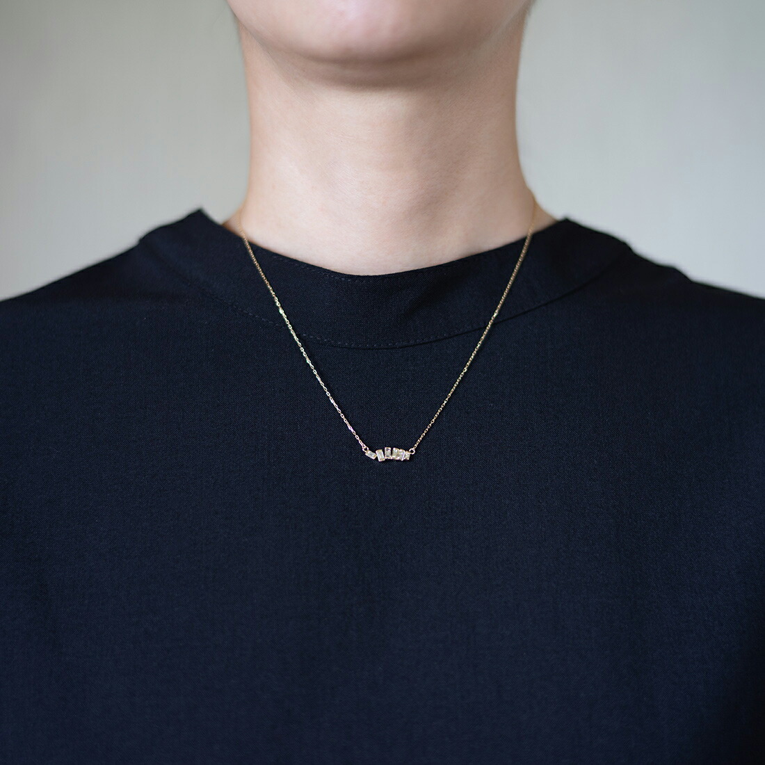 umu -アム- FINE JEWELRY STUIDIOバゲット ダイヤモンド ネックレス 「melegrane」pn1005_i2.jpg