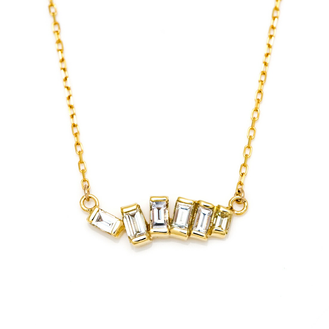 umu -アム- FINE JEWELRY STUIDIOバゲット ダイヤモンド ネックレス 「melegrane」pn1005_m.jpg