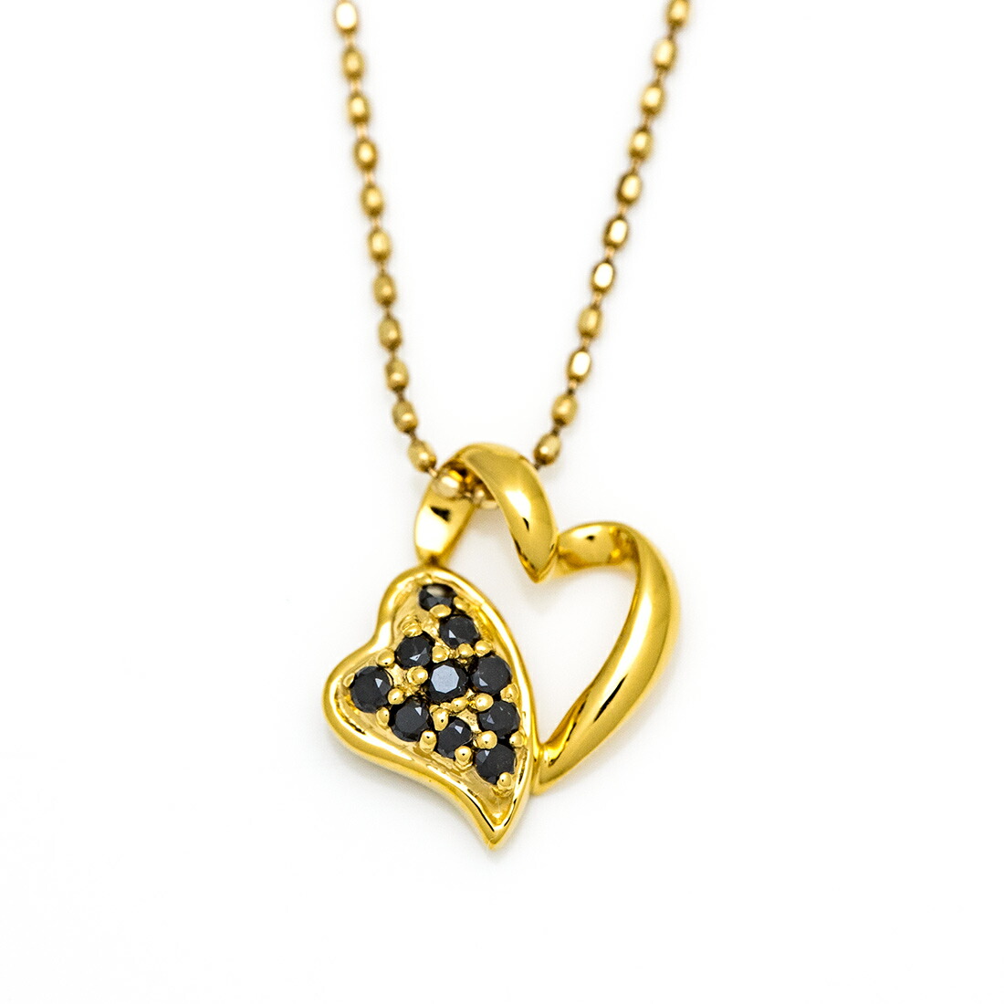 umu -アム- FINE JEWELRY STUIDIOブラックダイヤモンド ハートモチーフ ペンダントトップpn1007_m.jpg